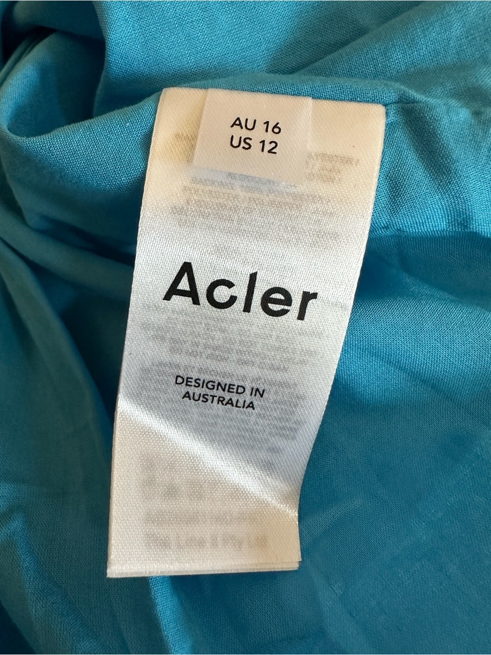 Acler Blue Teal Pleated Halter Maxi Dress - Picture 12 of 13